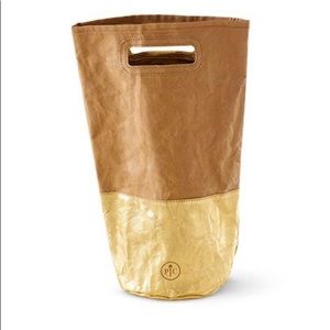 Pampered Chef Reusable Wine Gift Bag, Gold